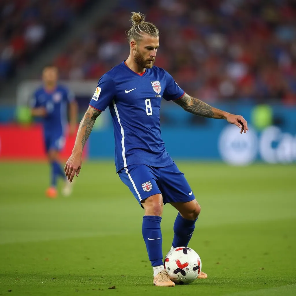 Gylfi Sigurðsson Taking a Free Kick