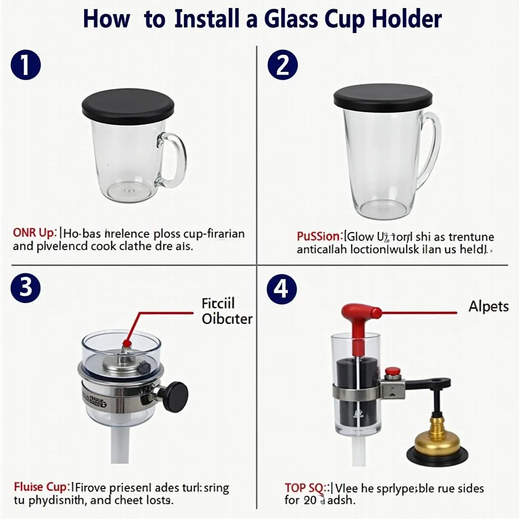 Hình ảnh lắp đặt glass cup holder cho ô tô