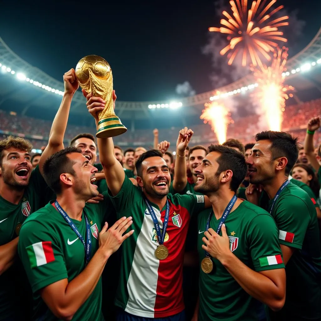 Italian Team Celebrating World Cup Victory