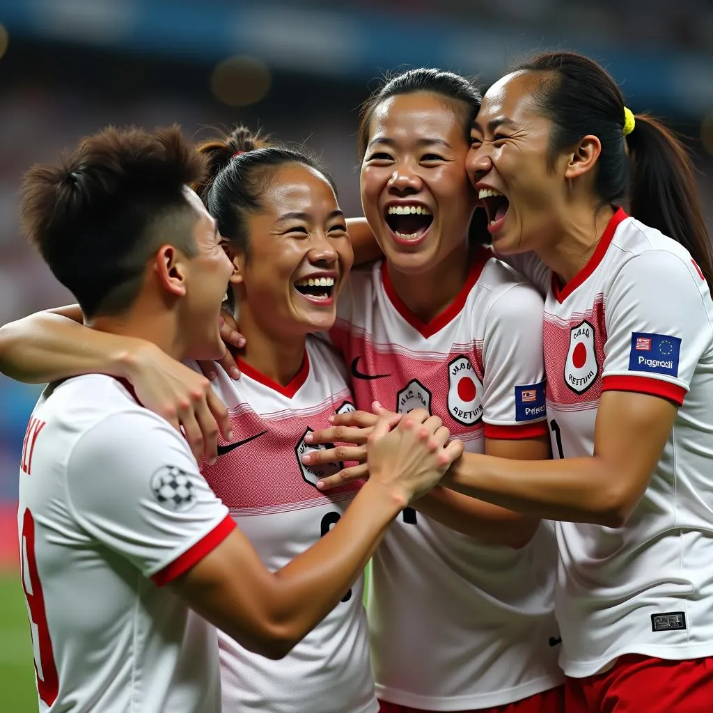 Japan World Cup Team Celebration