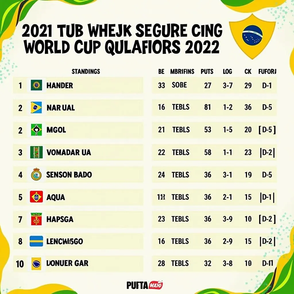 Kết quả vòng loại World Cup khu vực Nam Mỹ 2022