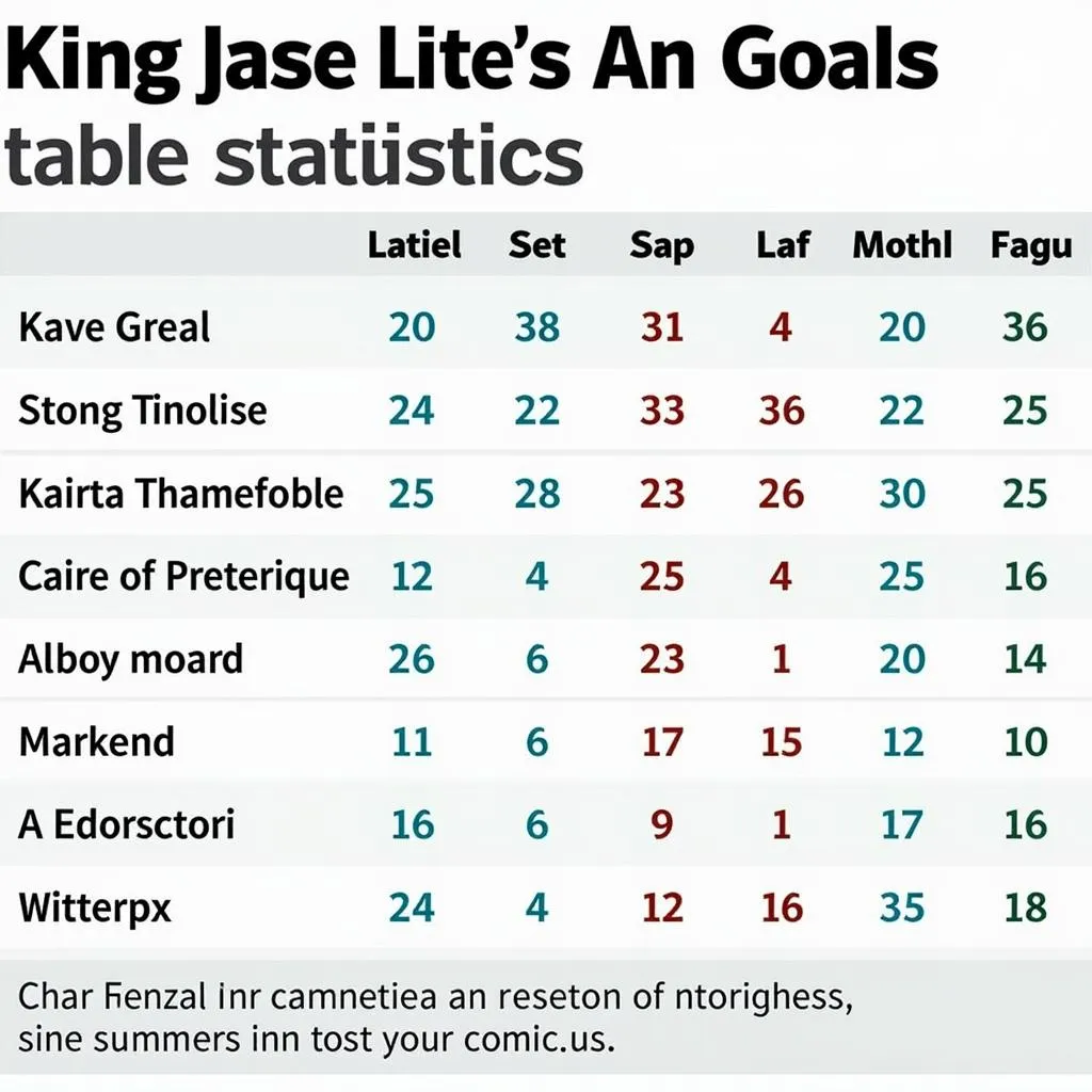 Kết quả King's Cup: Bảng Thống Kê Bàn Thắng