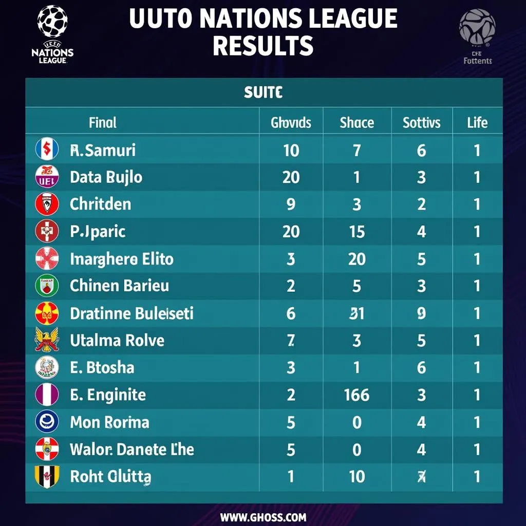 Kết Quả Thi Đấu Nations League Vòng Bảng