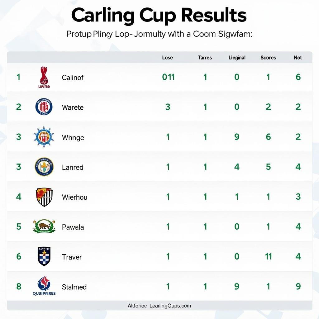 Kết quả Carling Cup