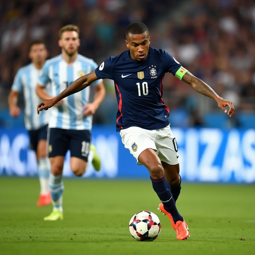 Kylian Mbappe ghi bàn trong trận chung kết World Cup