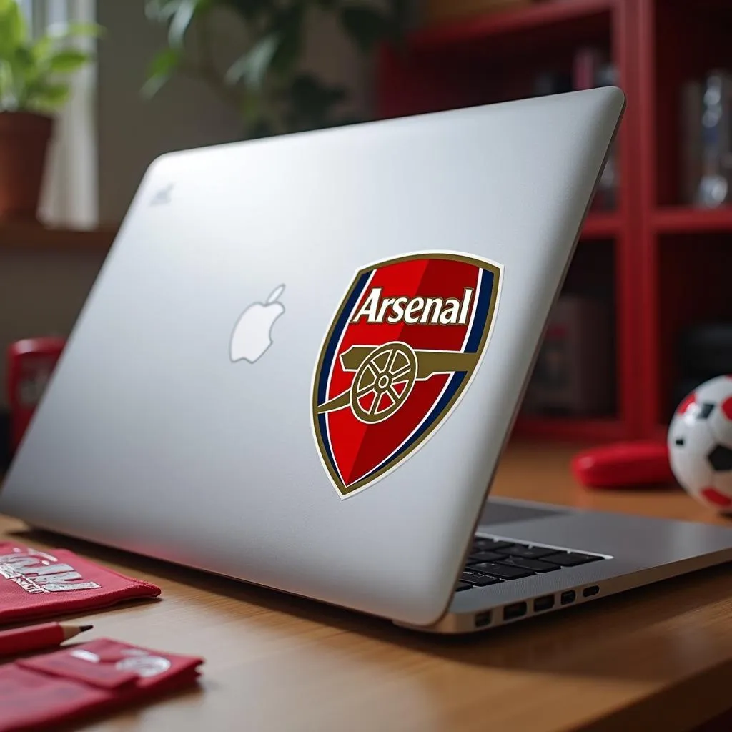 Laptop dán logo Arsenal