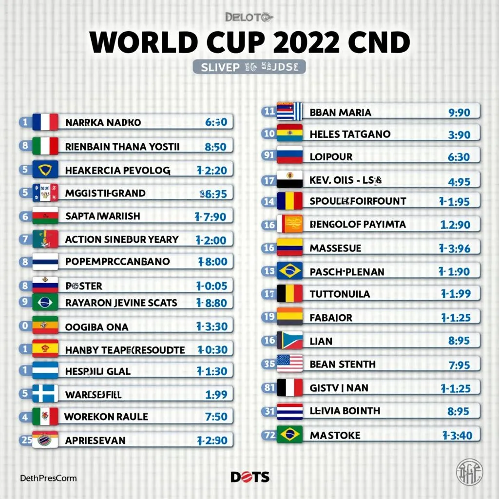 Lịch Phát Sóng World Cup 2022