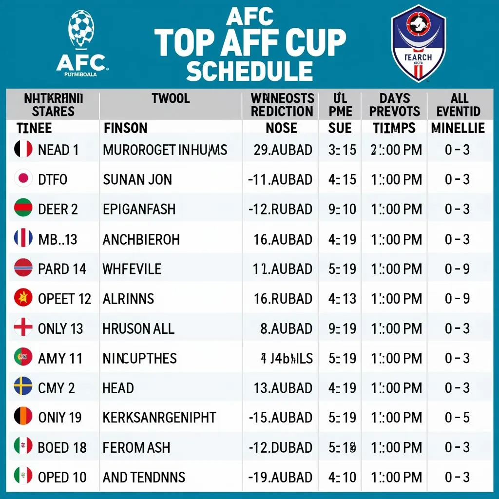 Lịch thi đấu AFC Cup