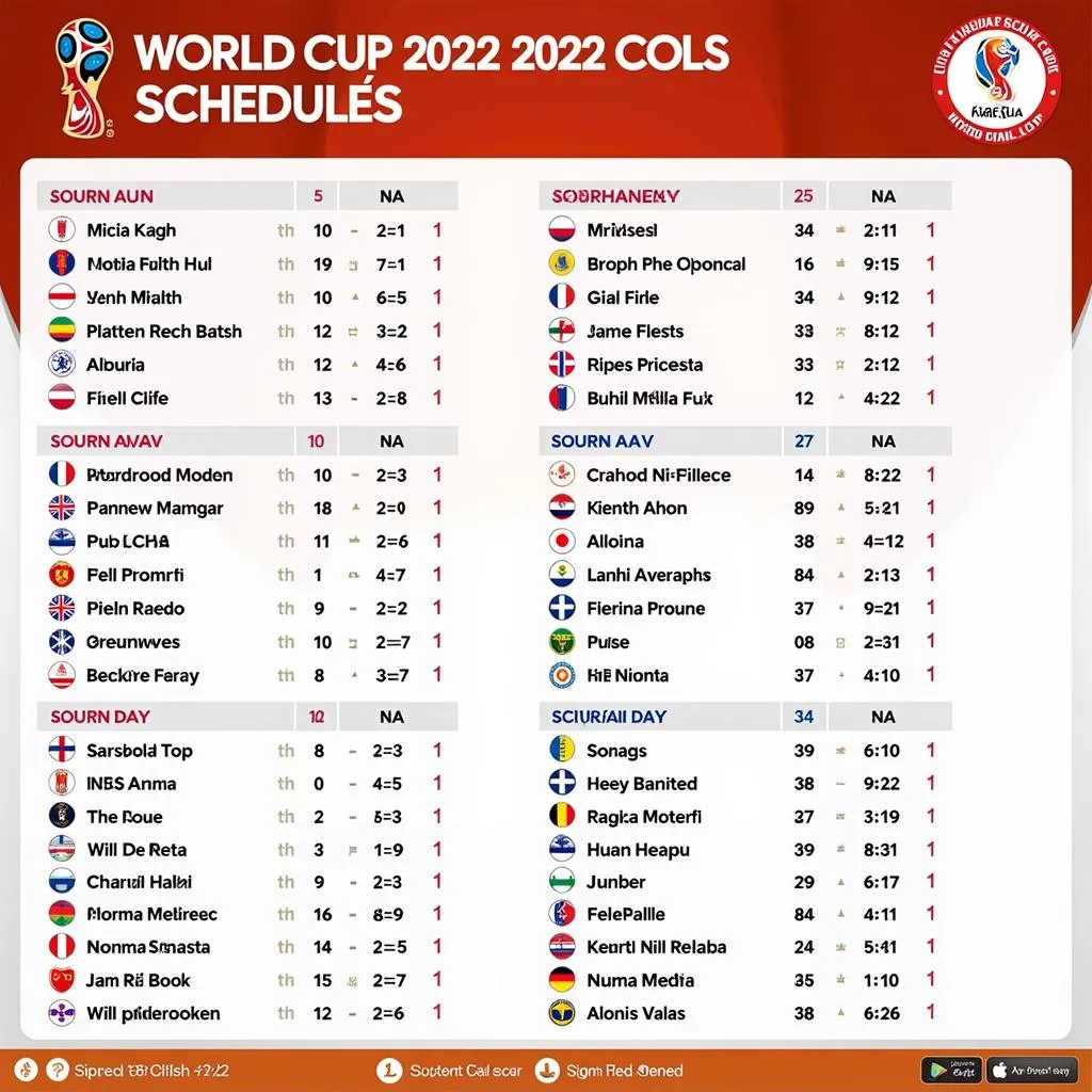 Lịch thi đấu World Cup 2022