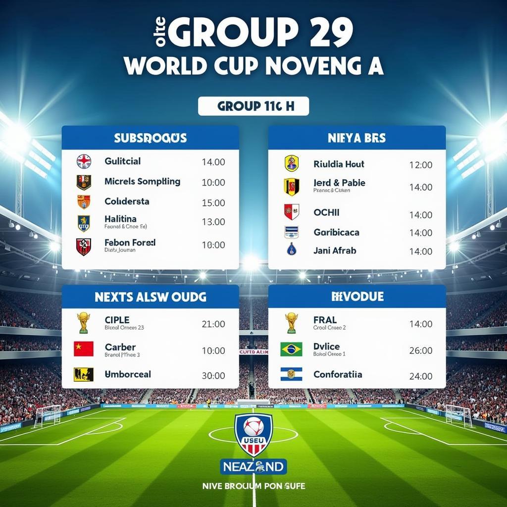 Lịch thi đấu World Cup 29/11 - Nhóm A