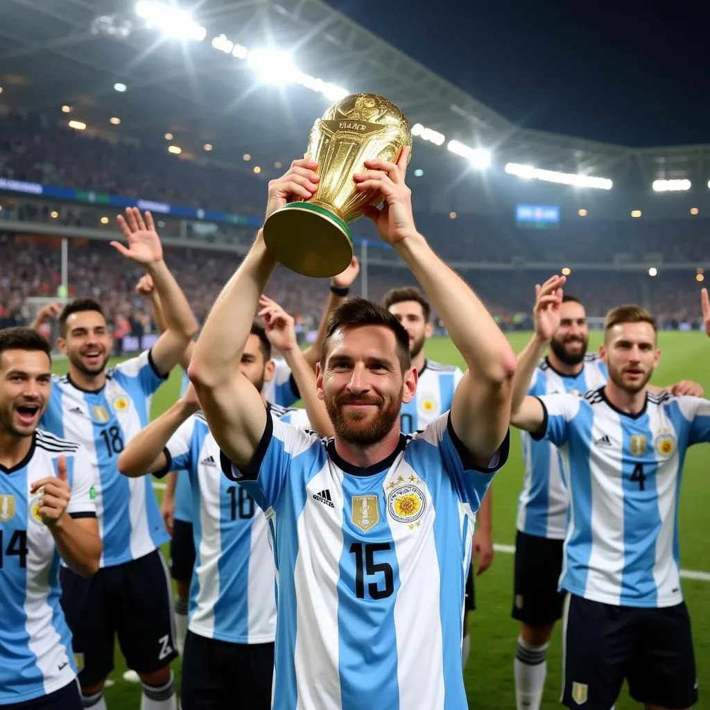 Lionel Messi Cùng Cúp Vàng World Cup 2022