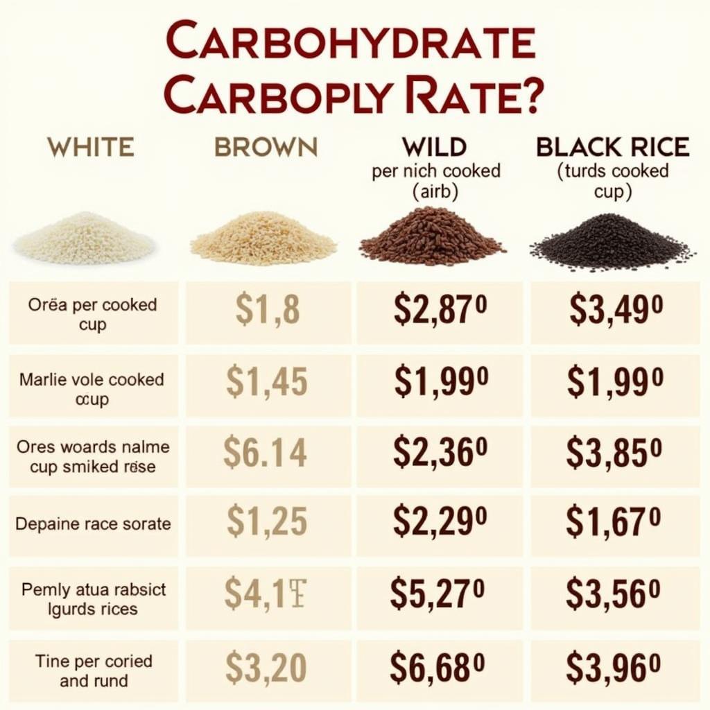 Carb Content in Various Rice Types