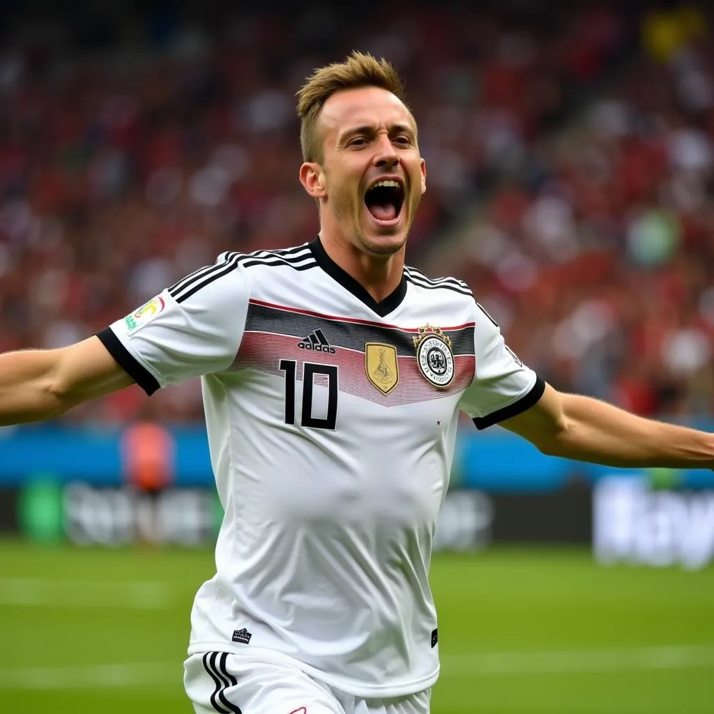 Mario Gotze ăn mừng bàn thắng World Cup 2014