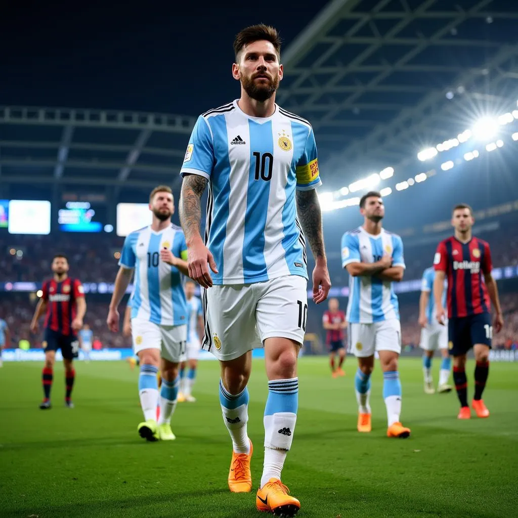 Messi cùng đội tuyển Argentina tại World Cup 2022