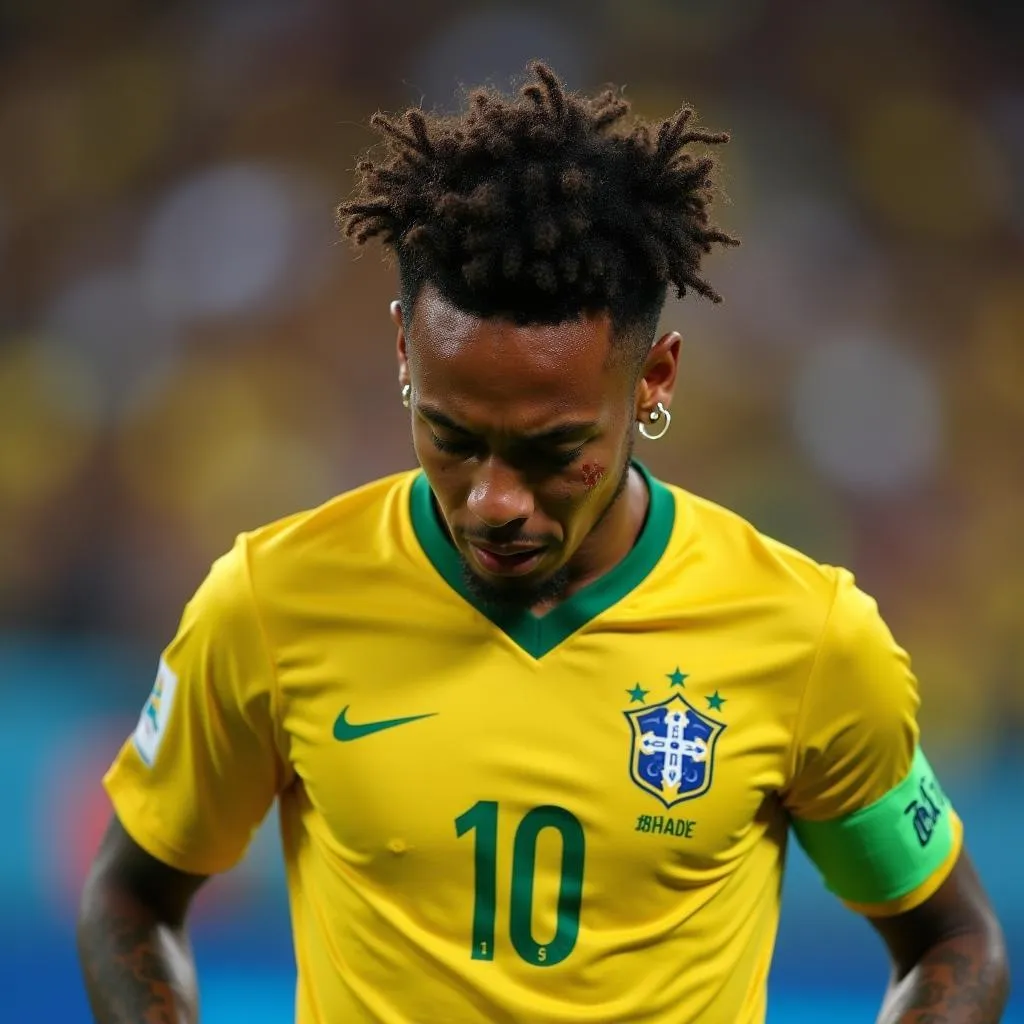 Neymar bật khóc sau trận thua Bỉ tại World Cup 2018