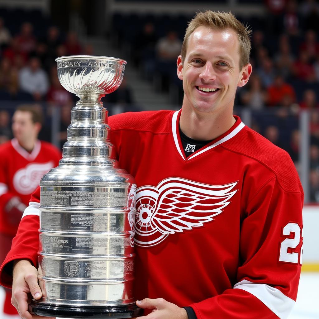 Nicklas Lidstrom nhận giải Conn Smythe Trophy 2002