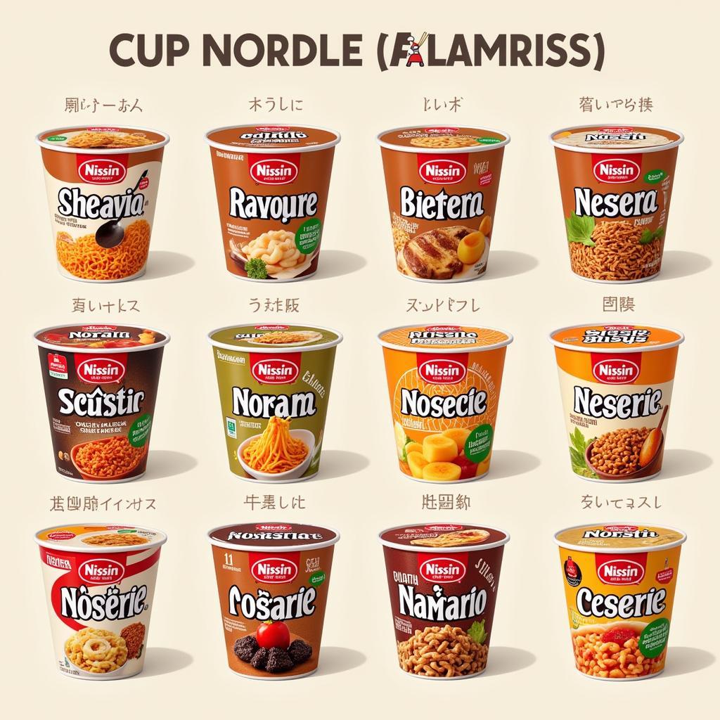 Nissin Cup Noodles Hương Vị Đa Dạng