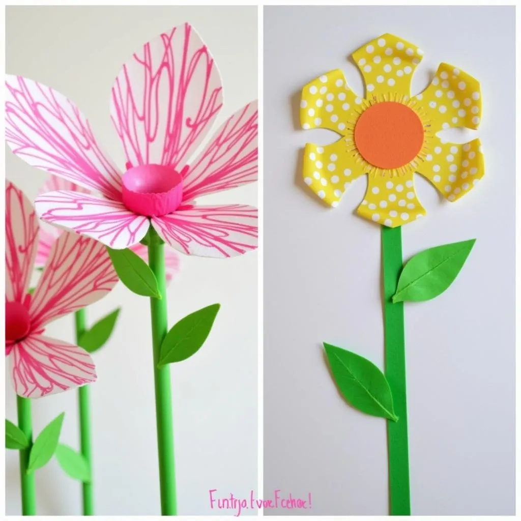 Paper Cups Transformed into Blossoming Flowers