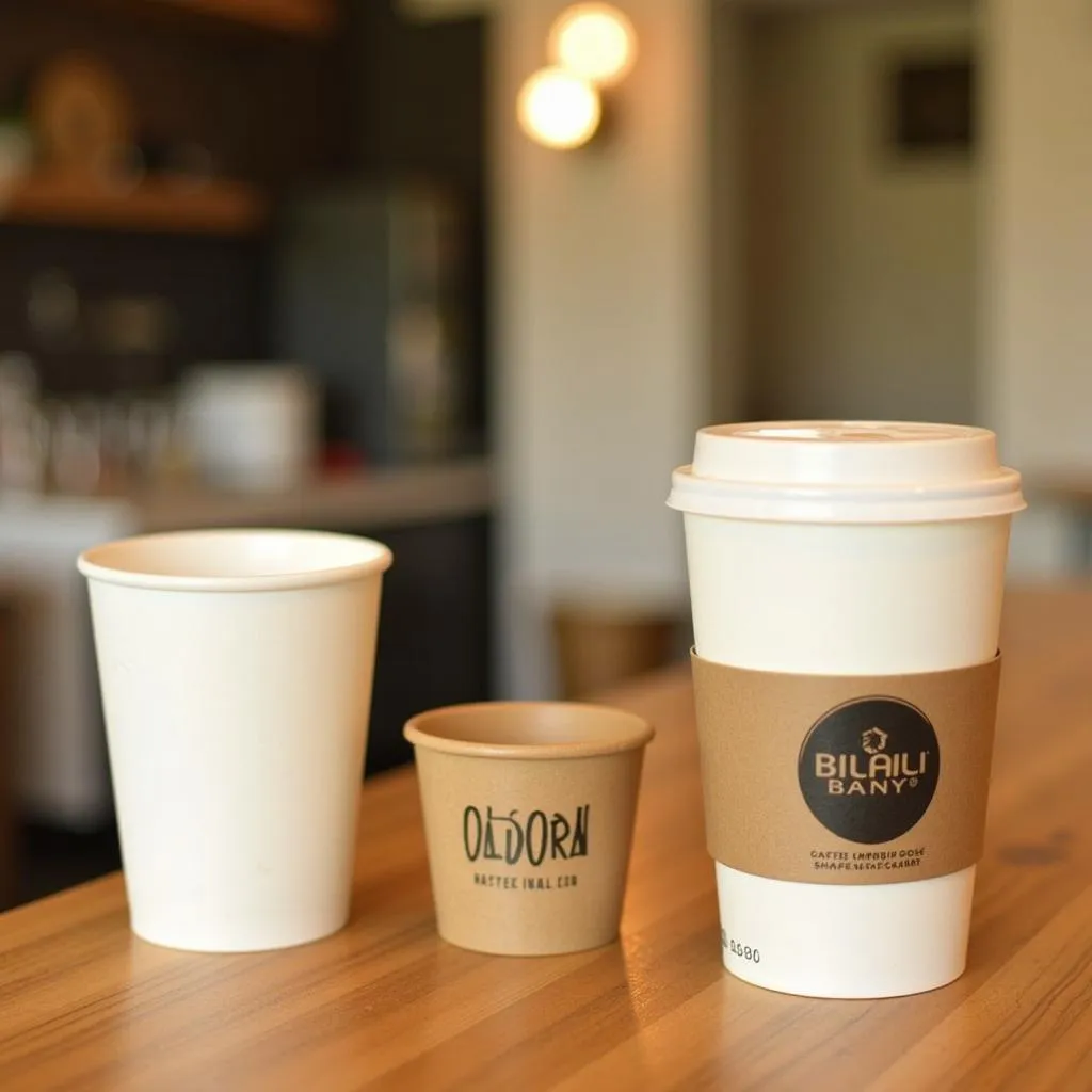 Disposable paper cups for hot beverages