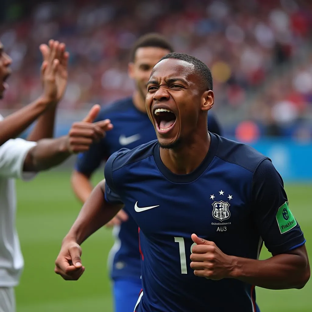 Kylian Mbappé ghi bàn cho đội tuyển Pháp