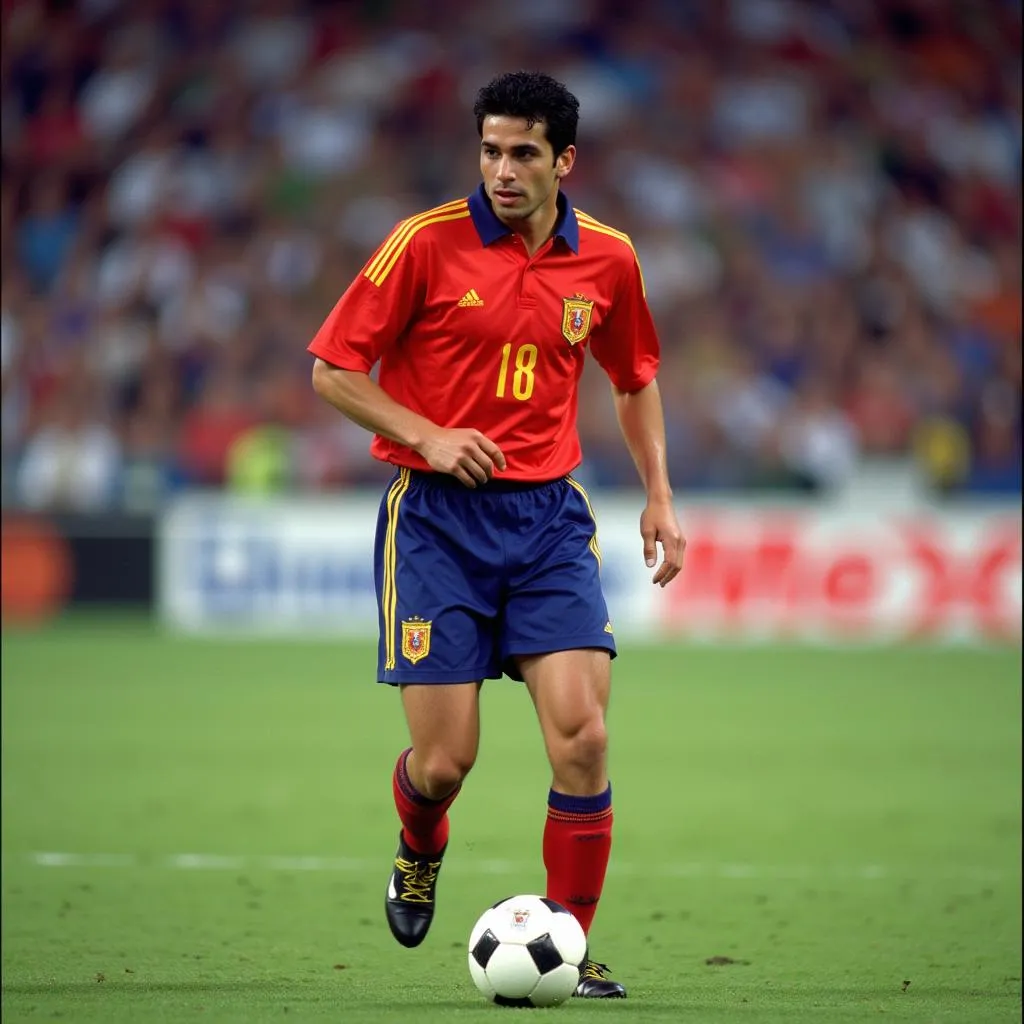 Raúl González representing Spain 1998 World Cup