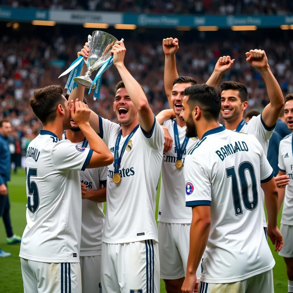 Real Madrid ăn mừng chiến thắng