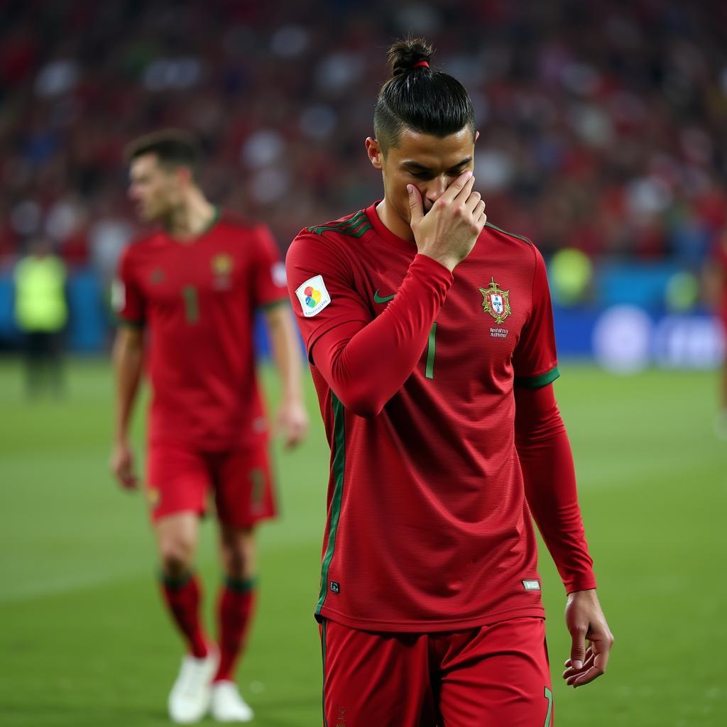 Ronaldo Buồn Bã Sau Thất Bại Tại World Cup 2022: Hình ảnh CR7 thất vọng rời sân