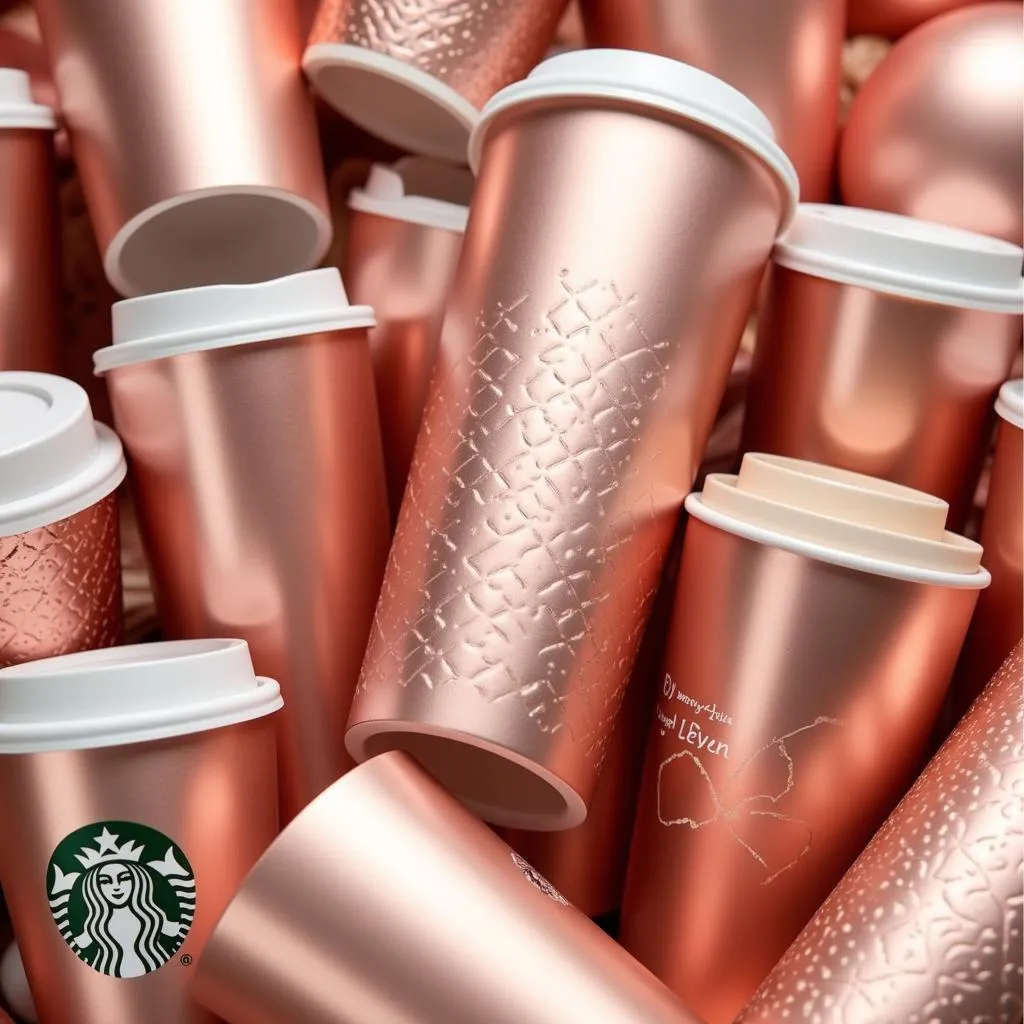 Rose Gold Starbucks Cup Collection