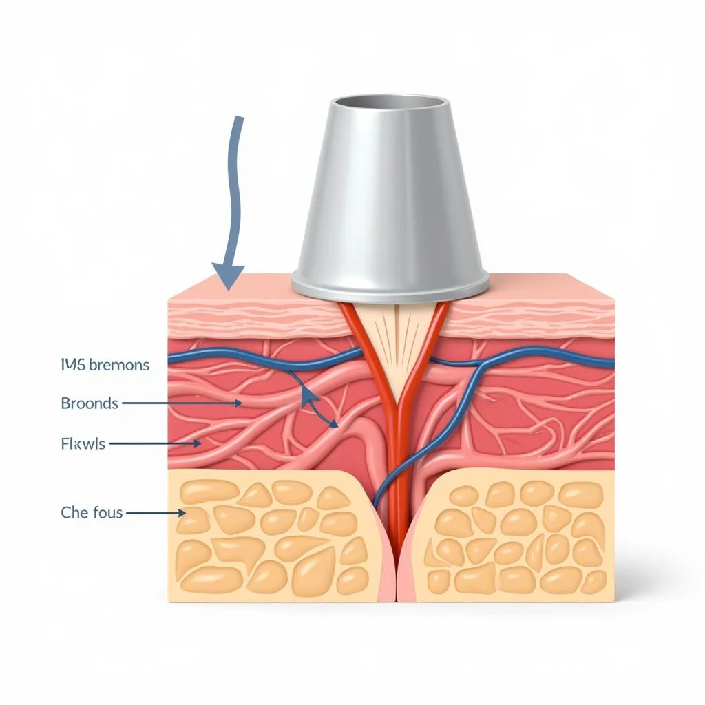 Diagram illustrating the mechanism of flame cupping