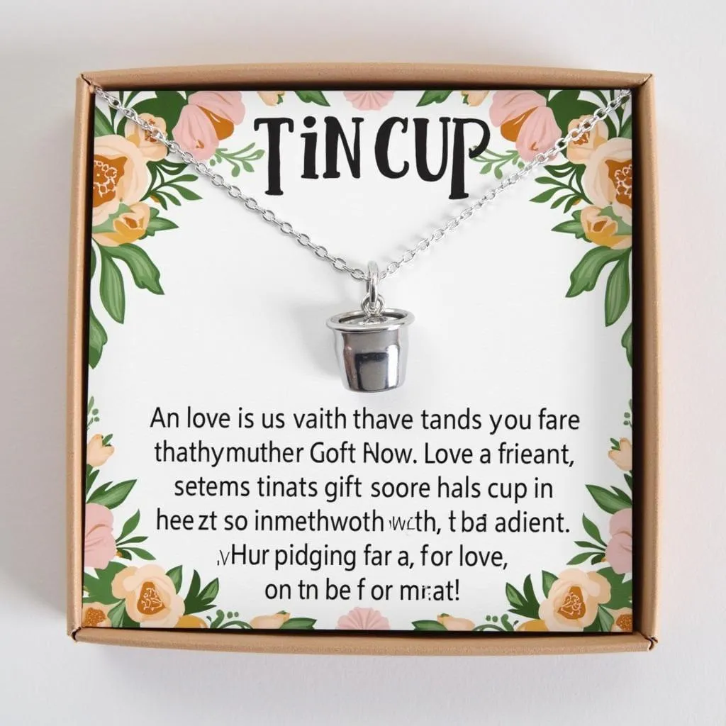 Tặng quà tin cup necklace