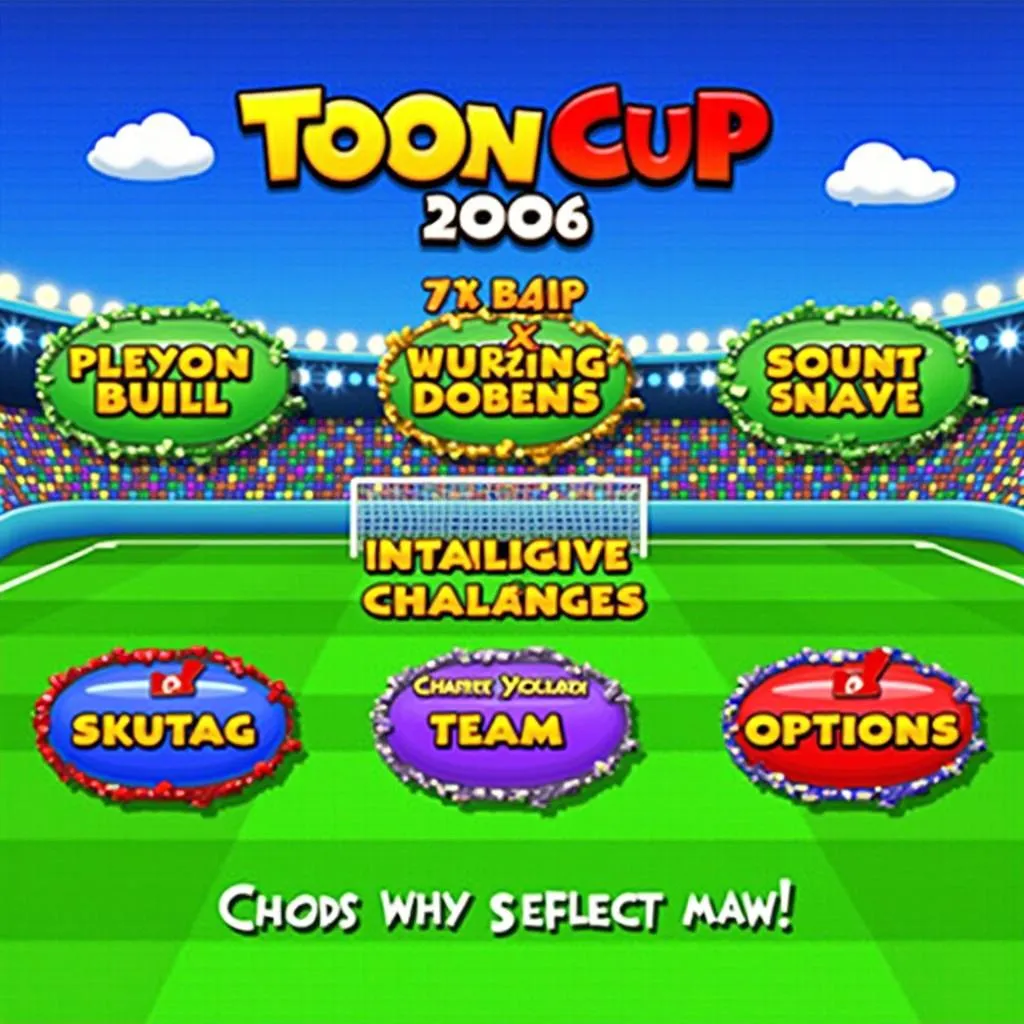 Giao diện chính Toon Cup 2006