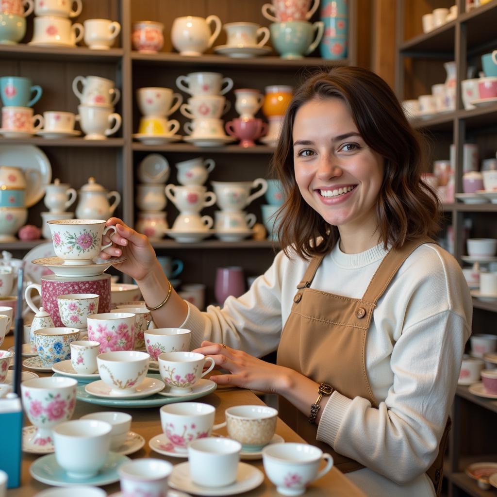 Trải nghiệm mua sắm tại tea cup shop