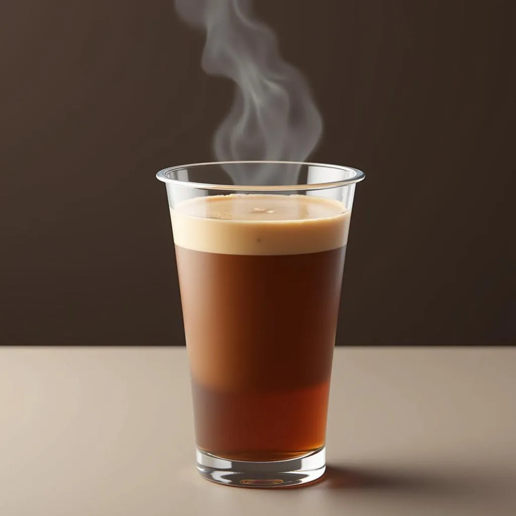 Transparent Coffee Cup Mockup with Steam Rising