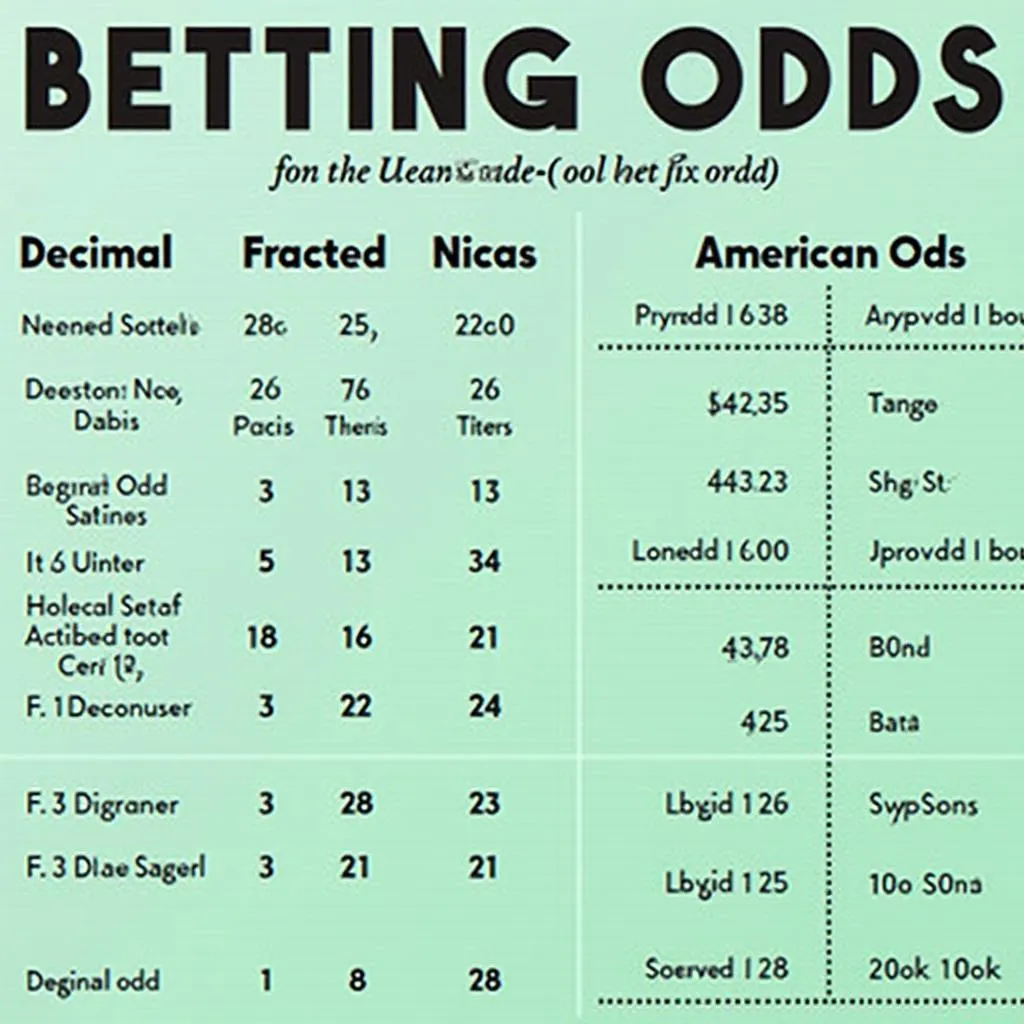 UEFA Cup Betting Odds Graphic