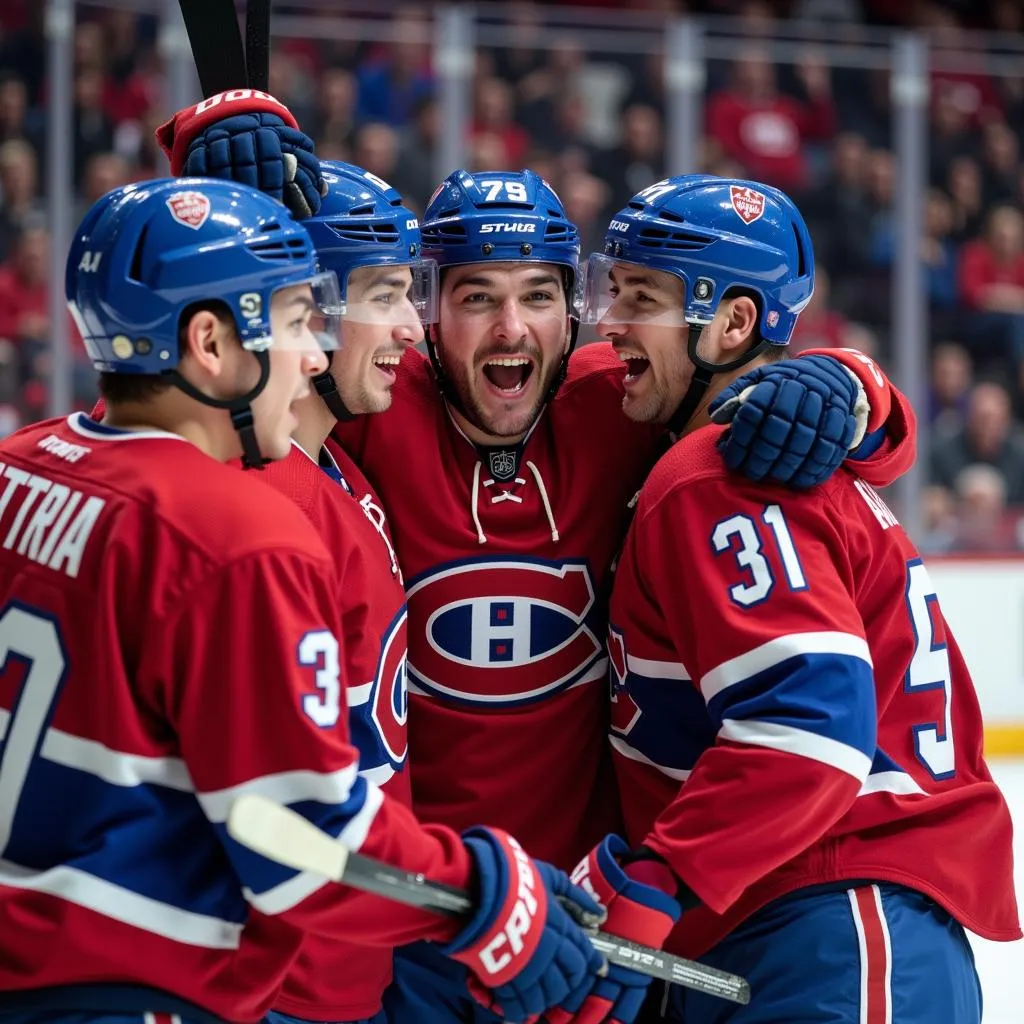 Underdog team celebrating