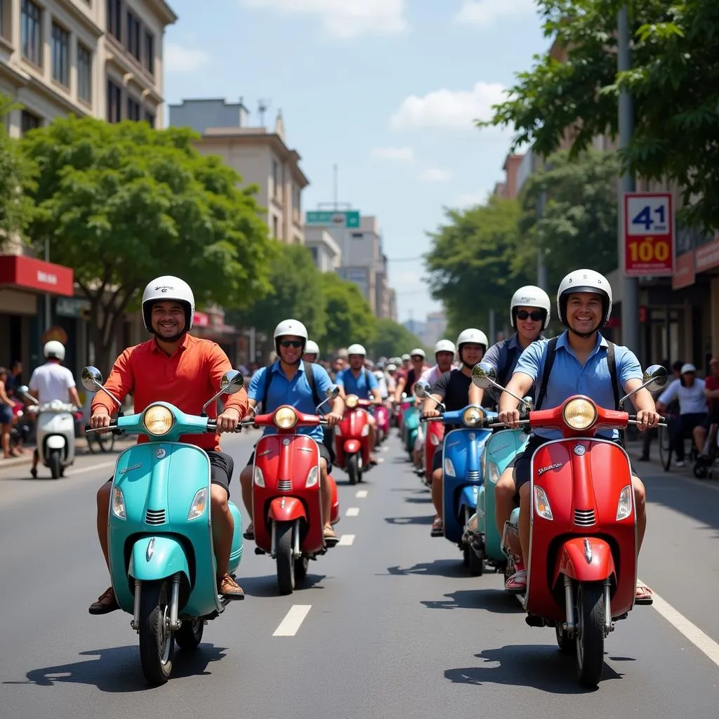 Vespa cổ Doc tại Sài Gòn