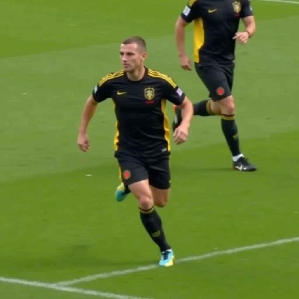 Vitaly Zdorovetskiy interrupting the Brazil-Germany match at the 2014 World Cup