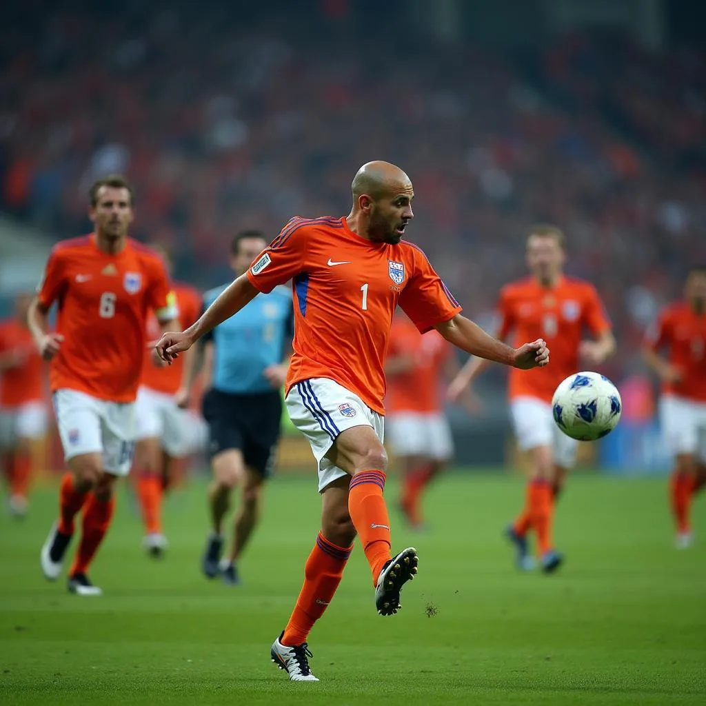 Wesley Sneijder scores a crucial free-kick goal for the Netherlands against Brazil in the 2010 World Cup quarter-final.