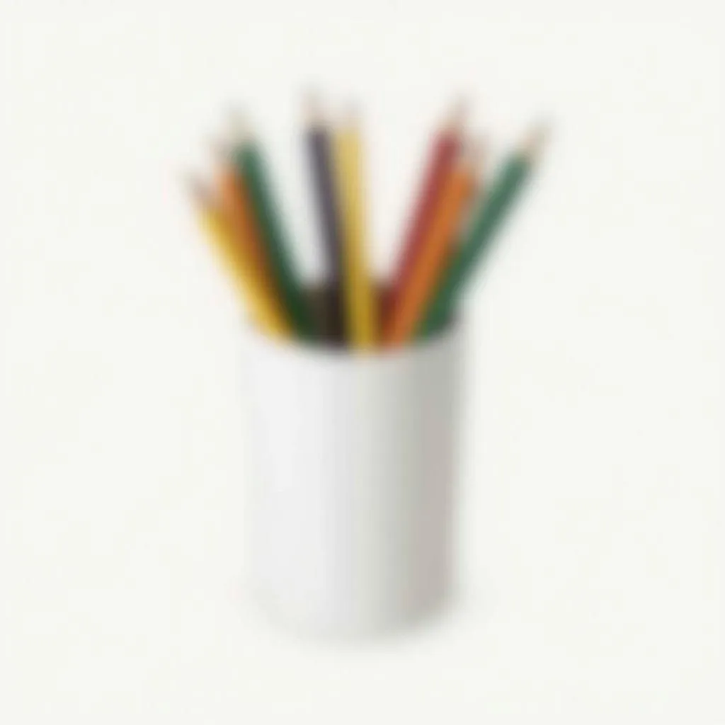 A vintage White Pencil Cup from the early 20th century