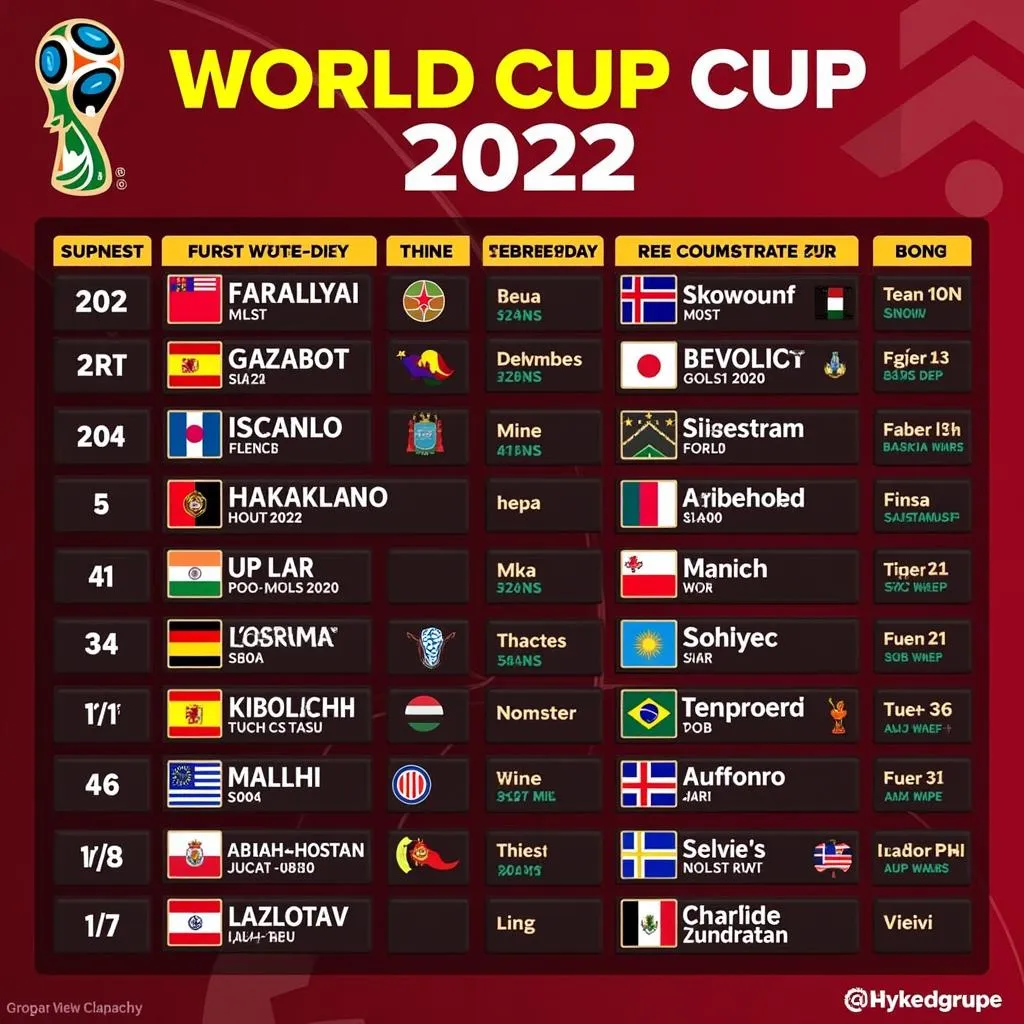 World Cup 2022 Schedule