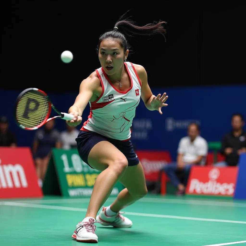 Zhu Yuling Competing in the Women's World Cup