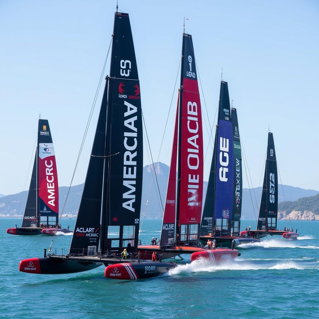 Hình ảnh cuộc đua America's Cup Yacht