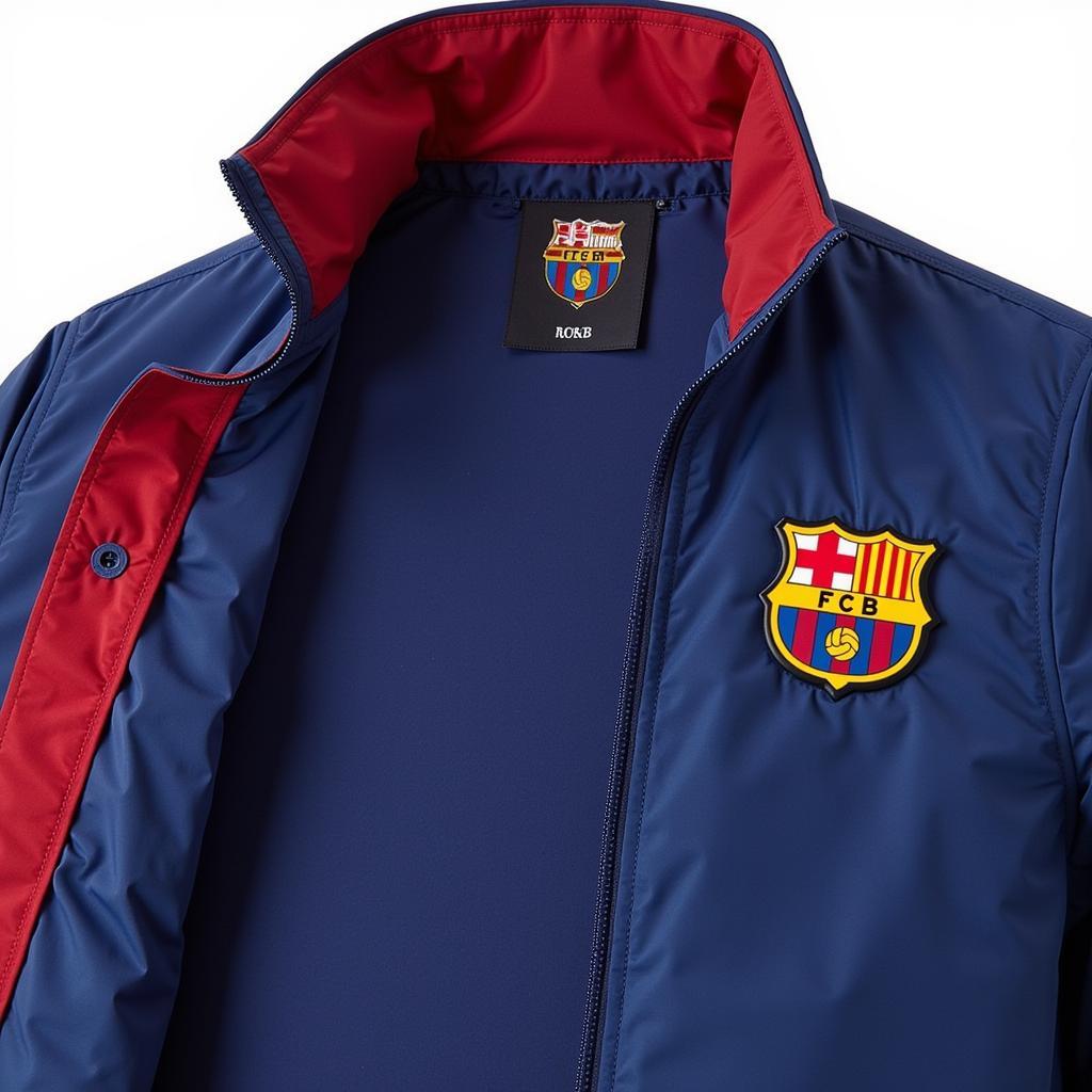 Áo khoác CLB Barca cổ điển với logo truyền thống