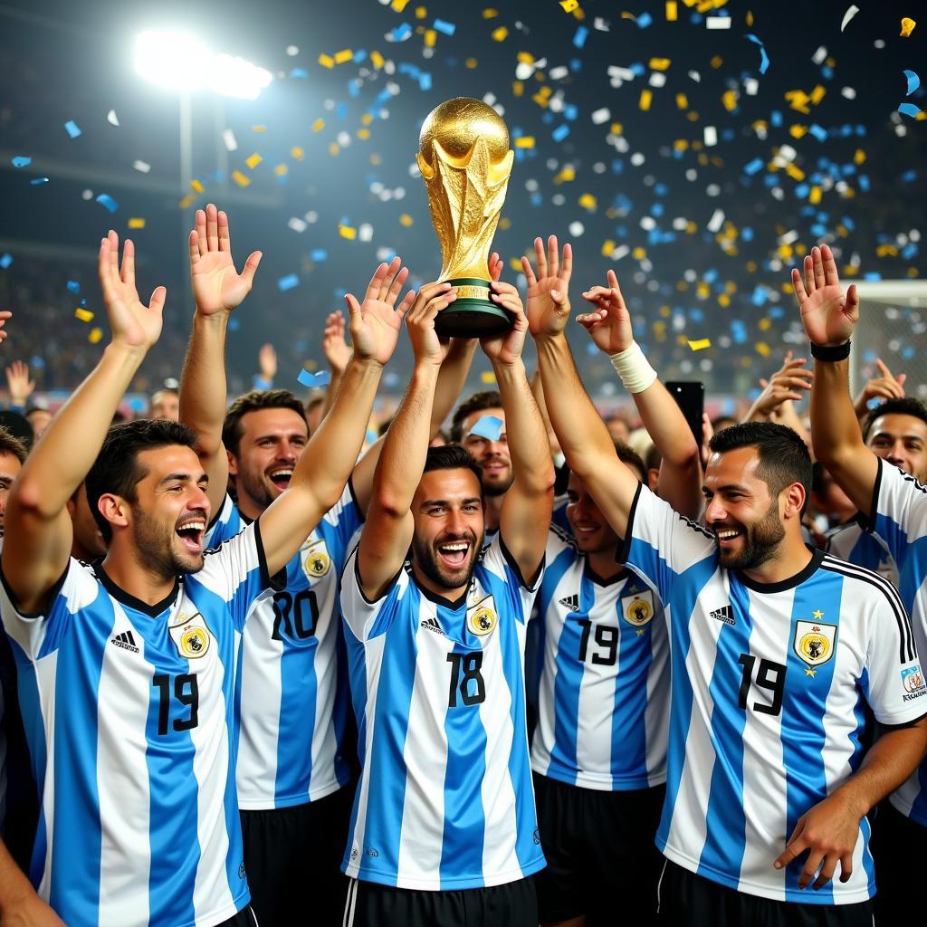 Argentina nâng cúp vàng World Cup