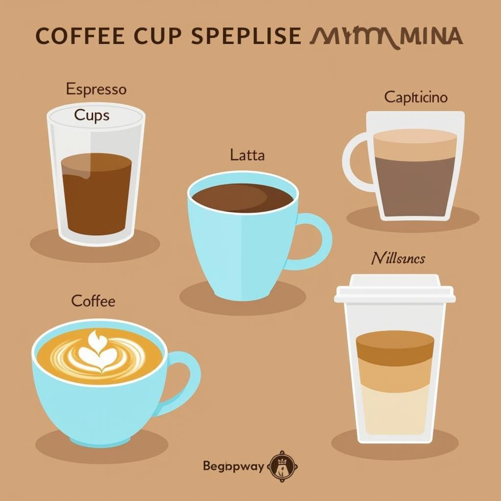 Different coffee cup styles in Australia