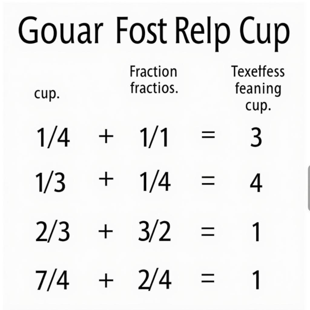 Cup to Tablespoon Conversion Chart