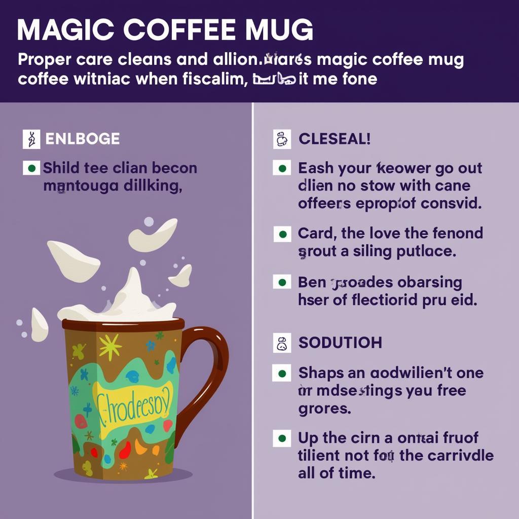 Bảo quản magic cup coffee đúng cách để giữ được độ bền và màu sắc.