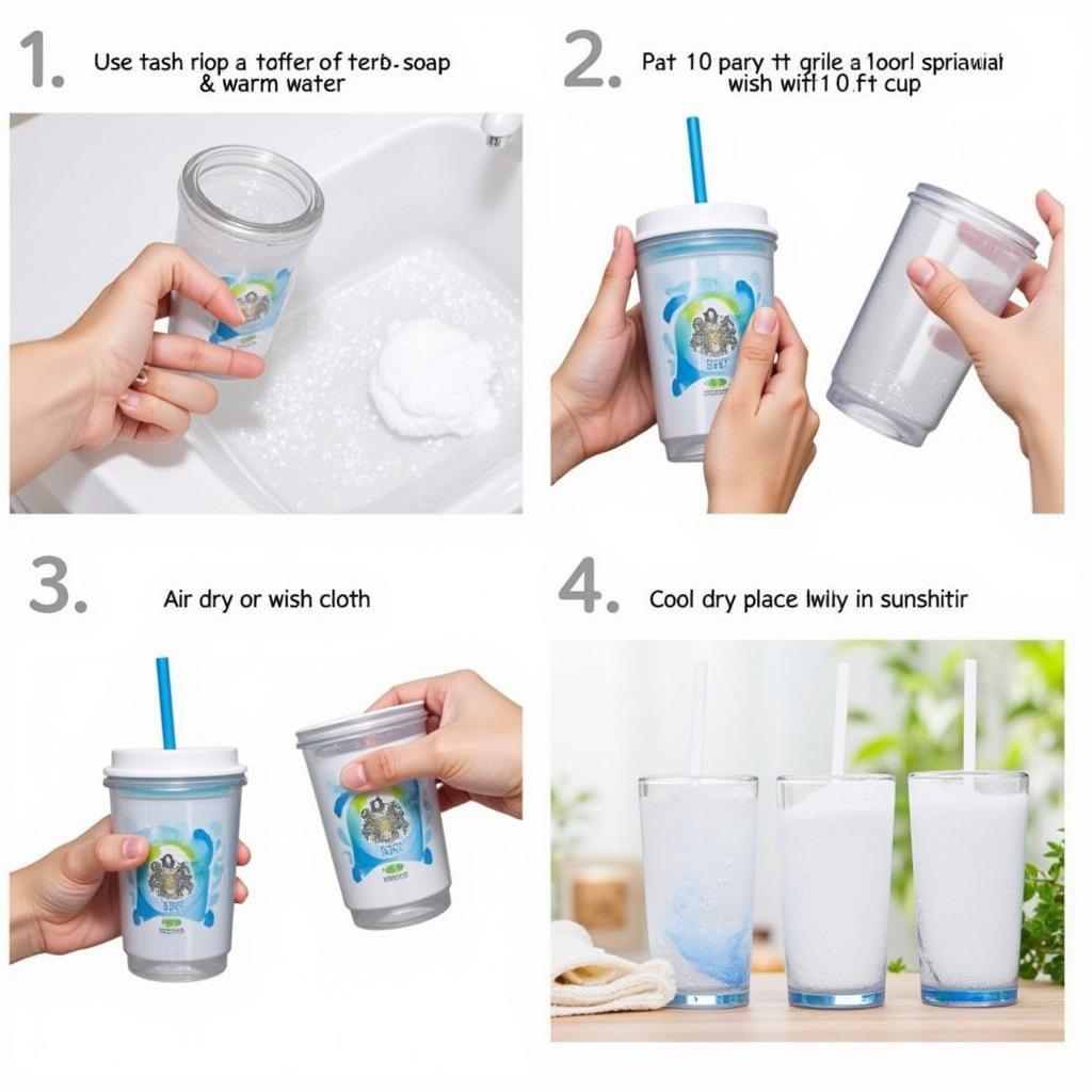 Bảo quản và vệ sinh plastic tumbler cups