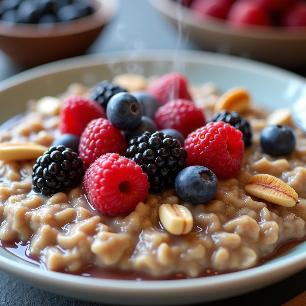 Healthy oatmeal breakfast