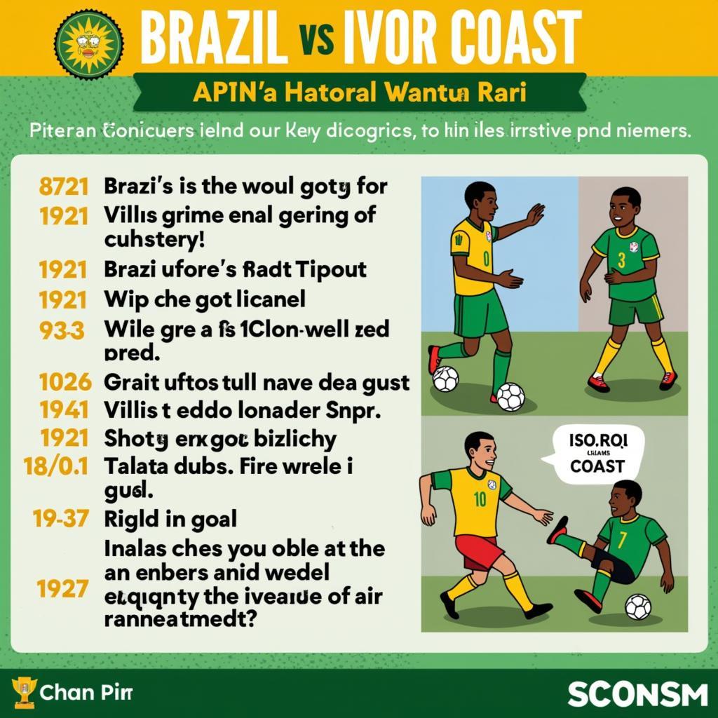 Brazil vs Bờ Biển Ngà: Đối Đầu Lịch Sử